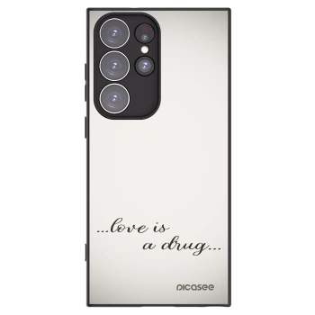 Picasee crna silikonska maskica za Samsung Galaxy S23 Ultra 5G - Love is a drug