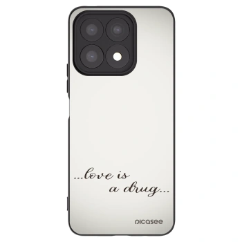 Picasee crna silikonska maskica za Honor X8a - Love is a drug