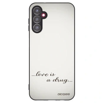 Picasee crna silikonska maskica za Samsung Galaxy A14 4G A145R - Love is a drug