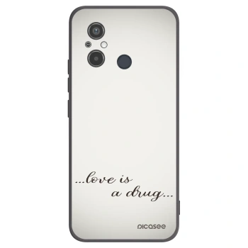 Picasee crna silikonska maskica za Xiaomi Redmi 12C - Love is a drug