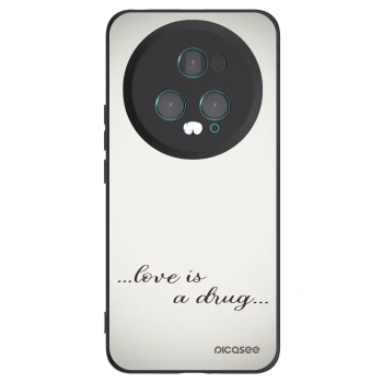 Picasee crna silikonska maskica za Honor Magic5 Pro - Love is a drug