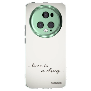 Picasee silikonska prozirna maskica za Honor Magic5 Pro - Love is a drug