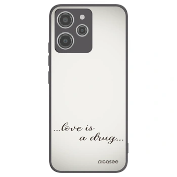 Picasee crna silikonska maskica za Xiaomi Redmi 12 4G - Love is a drug