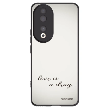 Picasee crna silikonska maskica za Honor 90 5G - Love is a drug