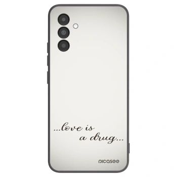 Picasee crna silikonska maskica za Samsung Galaxy A04s A047F - Love is a drug