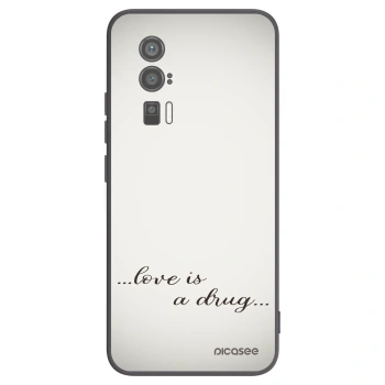 Picasee crna silikonska maskica za Xiaomi Poco F5 Pro 5G - Love is a drug