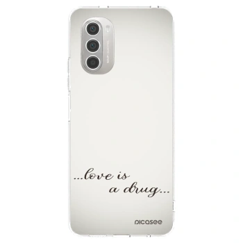 Picasee silikonska prozirna maskica za Motorola Moto G51 - Love is a drug