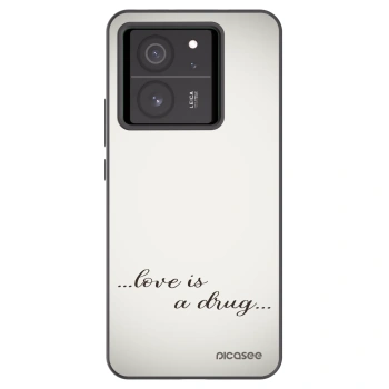 Picasee crna silikonska maskica za Xiaomi 13T Pro - Love is a drug
