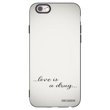 Picasee crna silikonska maskica za Apple iPhone 6/6S - Love is a drug