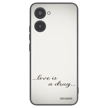 Picasee crna silikonska maskica za Realme 10 4G - Love is a drug
