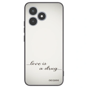 Picasee crna silikonska maskica za Realme C53 - Love is a drug