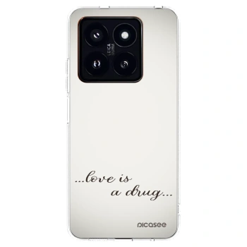 Picasee silikonska prozirna maskica za Xiaomi 14 Pro - Love is a drug