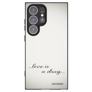 Picasee crna silikonska maskica za Samsung Galaxy S24 Ultra S928B 5G - Love is a drug