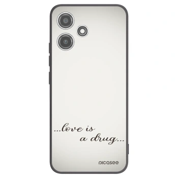 Picasee crna silikonska maskica za Xiaomi Redmi 12 5G - Love is a drug