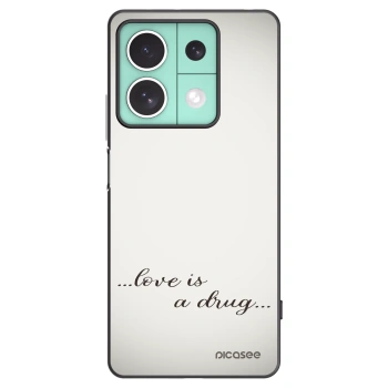 Picasee crna silikonska maskica za Xiaomi Redmi Note 13 5G - Love is a drug