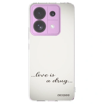 Picasee silikonska prozirna maskica za Xiaomi Redmi Note 13 Pro 5G - Love is a drug
