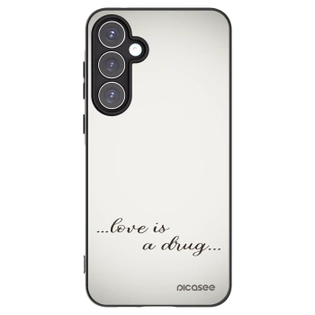 Picasee crna silikonska maskica za Samsung Galaxy A55 5G A556B - Love is a drug