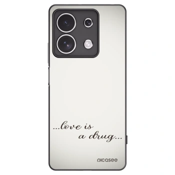 Picasee crna silikonska maskica za Xiaomi Redmi Note 13 4G - Love is a drug