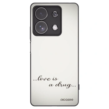Picasee crna silikonska maskica za Xiaomi Redmi Note 13 Pro 4G - Love is a drug