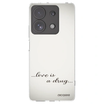 Picasee silikonska prozirna maskica za Xiaomi Redmi Note 13 Pro 4G - Love is a drug