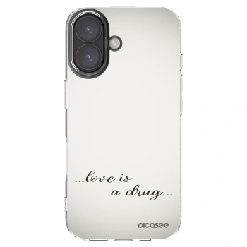 Picasee silikonska prozirna maskica za Apple iPhone 16 - Love is a drug