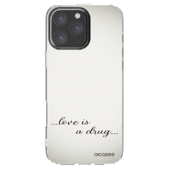 Picasee silikonska prozirna maskica za Apple iPhone 16 Pro Max - Love is a drug