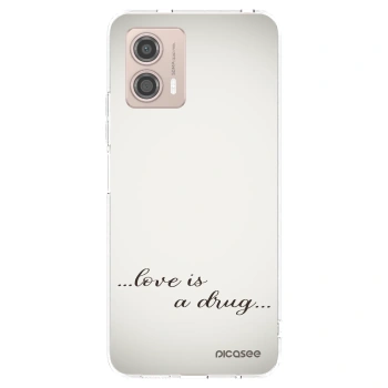 Picasee silikonska prozirna maskica za Motorola Moto G53 5G - Love is a drug