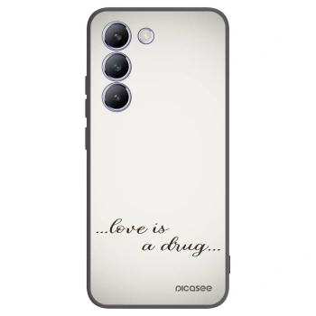Picasee crna silikonska maskica za Vivo V40 SE 5G - Love is a drug