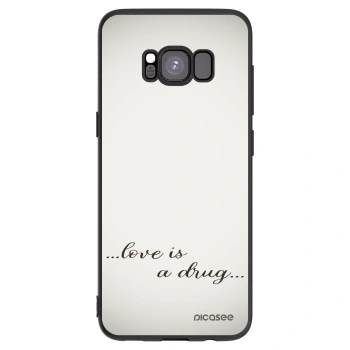 Picasee crna silikonska maskica za Samsung Galaxy S8 G950F - Love is a drug