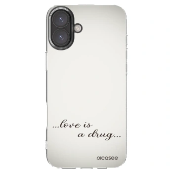 Picasee silikonska prozirna maskica za Apple iPhone 16 Plus - Love is a drug