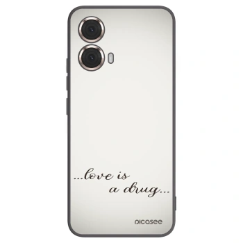 Picasee crna silikonska maskica za Motorola Moto G85 - Love is a drug