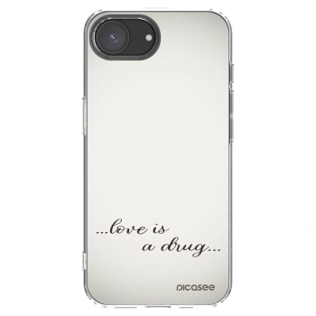 Picasee silikonska prozirna maskica za Apple iPhone 16e - Love is a drug