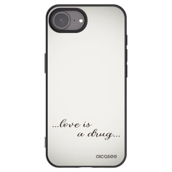 Picasee crna silikonska maskica za Apple iPhone 16e - Love is a drug
