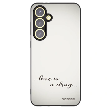 Picasee crna silikonska maskica za Samsung Galaxy S24 FE S721B - Love is a drug