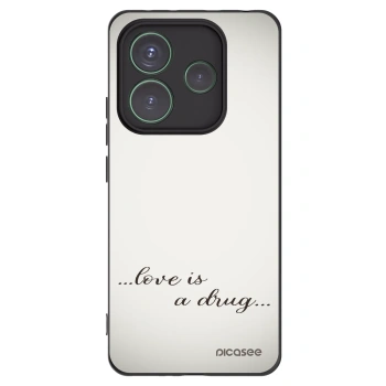 Picasee crna silikonska maskica za Xiaomi Redmi Note 14 5G - Love is a drug