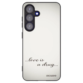 Picasee crna silikonska maskica za Samsung Galaxy S25 5G - Love is a drug