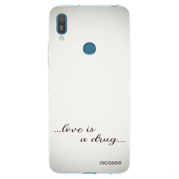 Picasee silikonska prozirna maskica za Huawei Y7 2019 - Love is a drug