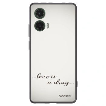 Picasee crna silikonska maskica za Motorola Moto G35 5G - Love is a drug