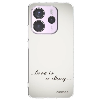 Picasee silikonska prozirna maskica za Xiaomi Redmi Note 14 4G - Love is a drug