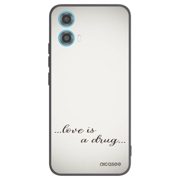 Picasee crna silikonska maskica za Motorola Moto G34 5G - Love is a drug