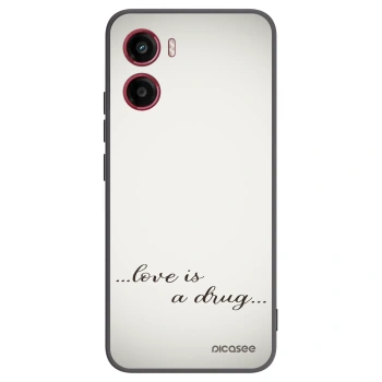 Picasee crna silikonska maskica za Motorola Moto G05 - Love is a drug