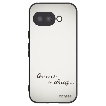Picasee crna silikonska maskica za Google Pixel 9a - Love is a drug