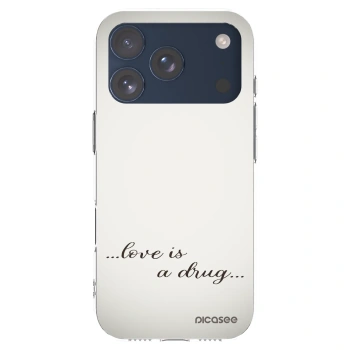 Picasee silikonska prozirna maskica za Apple iPhone 17 Pro - Love is a drug