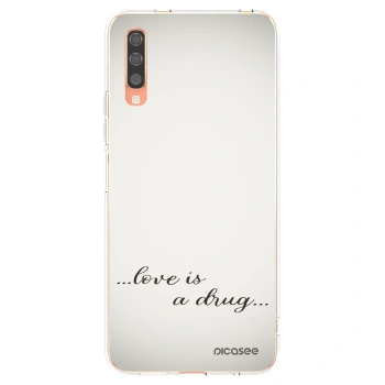 Picasee silikonska prozirna maskica za Samsung Galaxy A70 A705F - Love is a drug