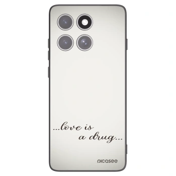 Picasee crna silikonska maskica za Motorola Edge 60 Pro - Love is a drug