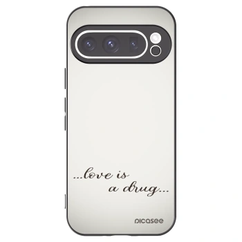 Picasee crna silikonska maskica za Google Pixel 9 Pro XL - Love is a drug
