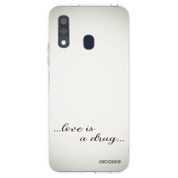 Picasee silikonska prozirna maskica za Samsung Galaxy A40 A405F - Love is a drug