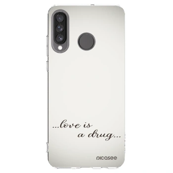 Picasee silikonska prozirna maskica za Huawei P30 Lite - Love is a drug