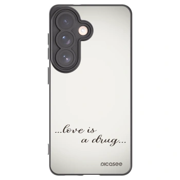 Picasee crna silikonska maskica za Samsung Galaxy S26 - Love is a drug