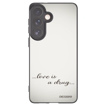 Picasee crna silikonska maskica za Samsung Galaxy S26+ - Love is a drug